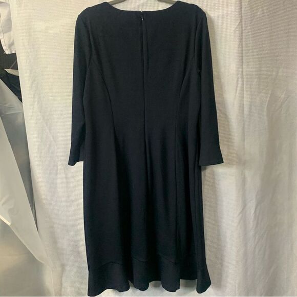 TALBOTS Refined Ponte Flounce Midi Fluted Sleeves
& Hem Dress - Picture 3 of 10